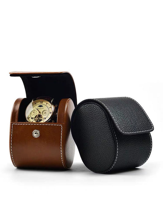 New High-End Snaps Portable Travel Watch Box Single Watch Box Watch Box Storage Bag